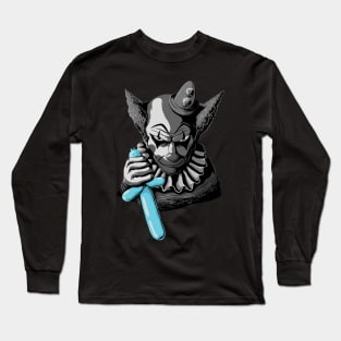 Clowns Are Evil - Black and White (and Blue) Long Sleeve T-Shirt